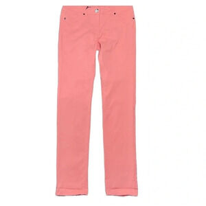ACTIVE USA Women's Jeans Size Large, Coral Pink Very Stretchy/ Soft Material